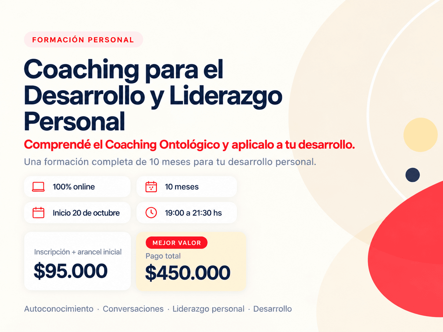 Coaching para el Desarrollo y Liderazgo Personal